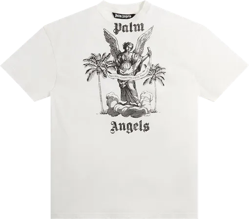 Palm Angels University Tee 'White/Black'