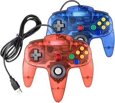 2 Packs USB Retro Controllers for N64 Gaming