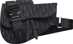 Saddle Bag Oblique Jacquard Black