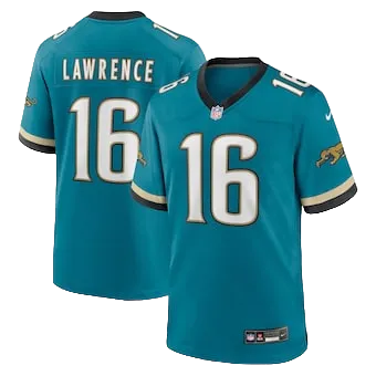 Men's Jacksonville Jaguars Trevor Lawrence Nike Teal Prowler Throwback Player Game Jersey