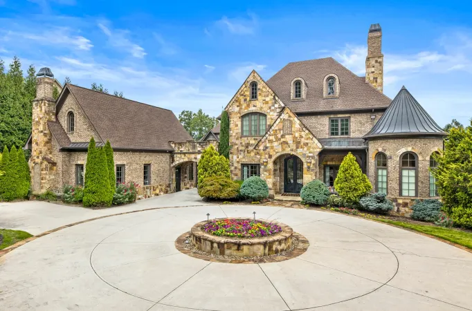 Lavish Lakefront Brick And Stone Estate in Milton, Georgia