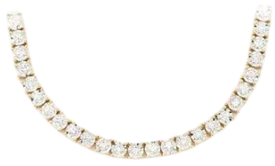 9pt Miracle Set Diamond Tennis Necklace 14k Solid Gold 10.00ctw